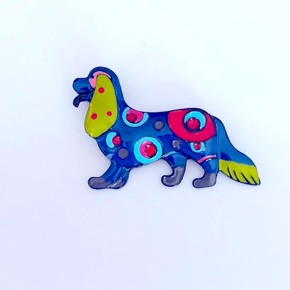 Jewelry - A colourful dog brooch